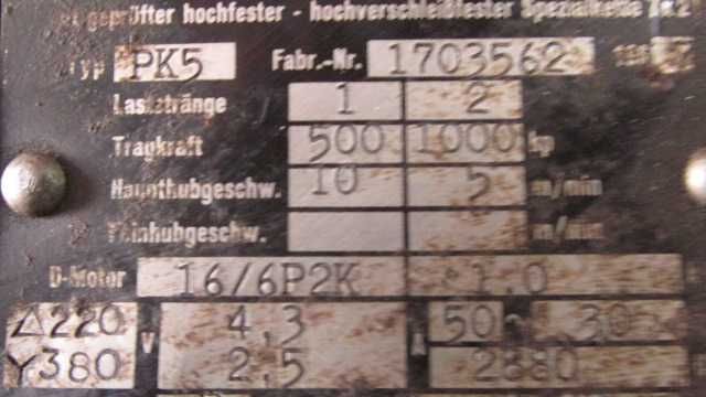 Wciągarka elektryczna DEMAG PK5