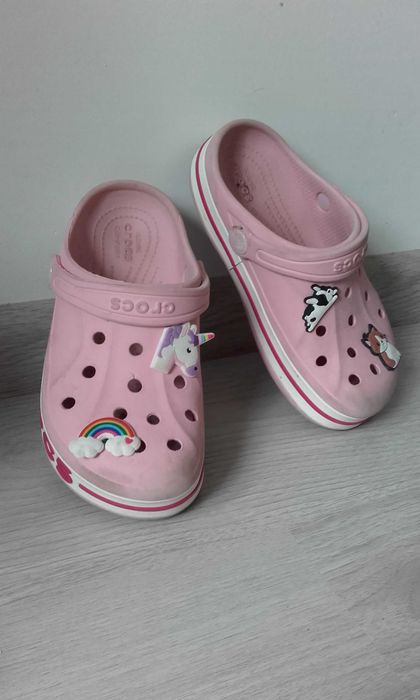 Klapki Crocsy ok. 30 (C13) oryginalne różowe Kozanów