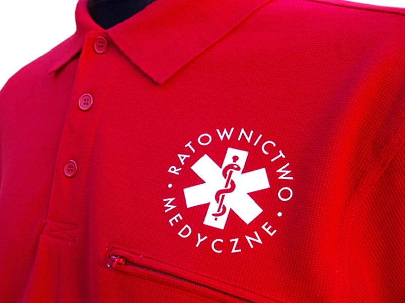 Koszulka Polo ratownicza FUNKCYJNA męska z długim rękawem czerwona (M)