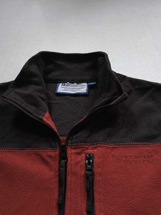 Mountain Warehouse Men's Argyle Fleece Zip Neck Dark Grey/Red