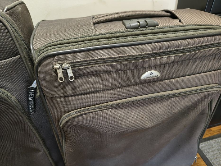 Dwie duże walizki Samsonite walizka duża materiałowa