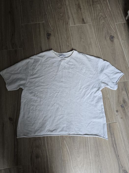 Tshirt męski M bawełniany biały, używany zara