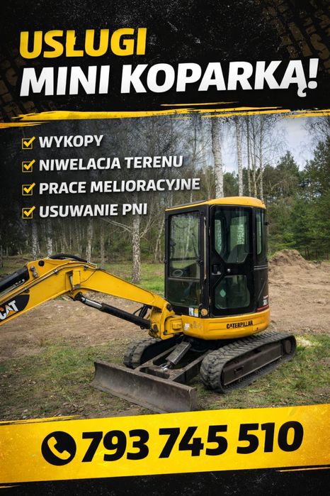 Usługi minikoparką cat 303