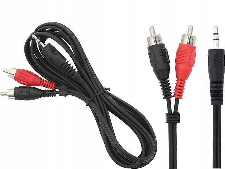 Kabel audio MiniJack 3.5 mm - 2x CINCH bardzo długi 15m