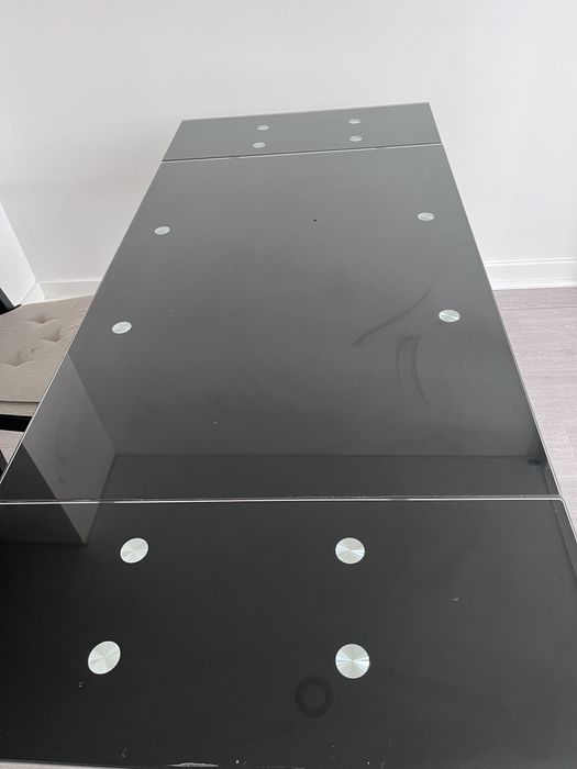 Mesa de jantar vidro/extensível