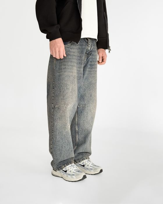 Джинси чоловічі baggy jeans, широкие джинсы мужские реп rap sk8 ск8 S