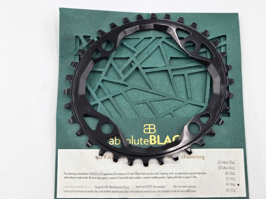 Zębatka AbsoluteBlack OVAL 34T / 104 BCD narrow-wide