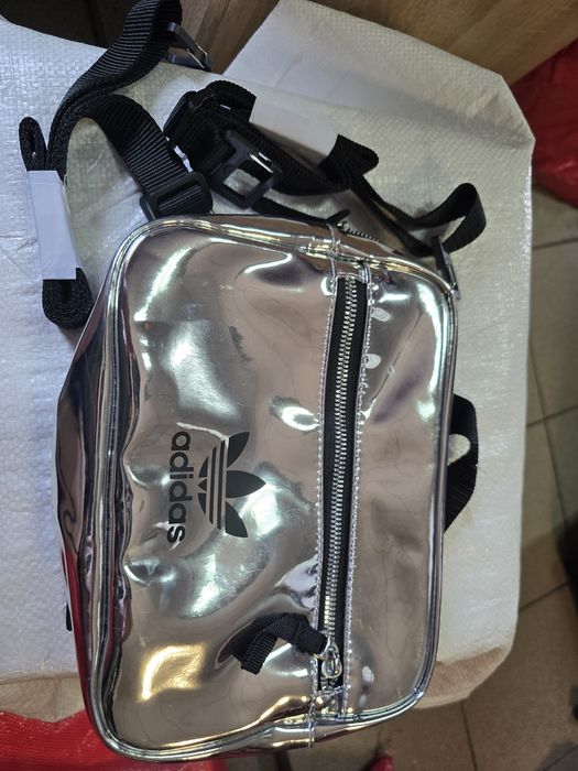 Сумка  рюкзак месенджер adidas  MINI AIRLINER  металік