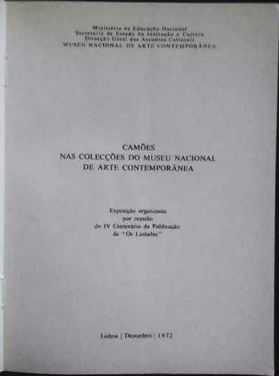 Camões nas Colecções do Museu Nacional de Arte Contemporânea