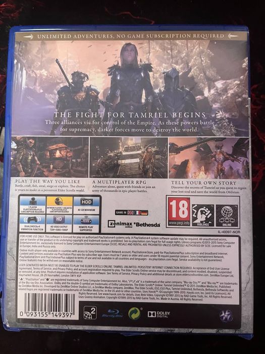 Диск на ps4 the elder scrolls