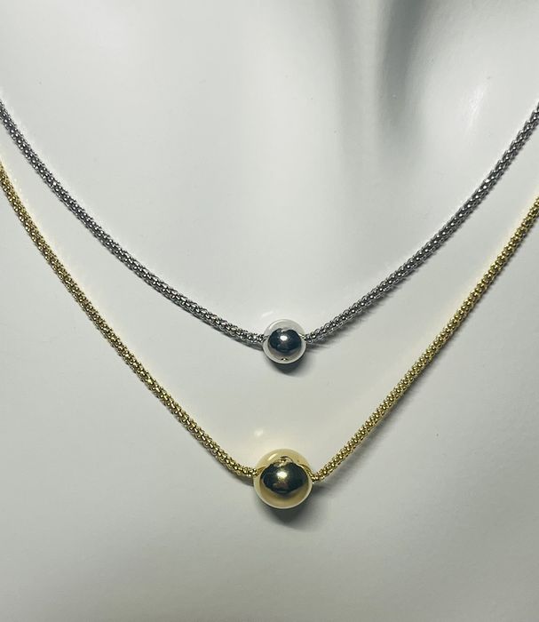 Złoty naszyjnik kulki 585 14k