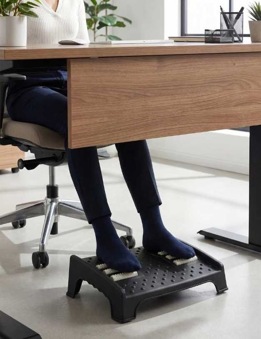 Підставка для ніг під стіл з масажним валиком
