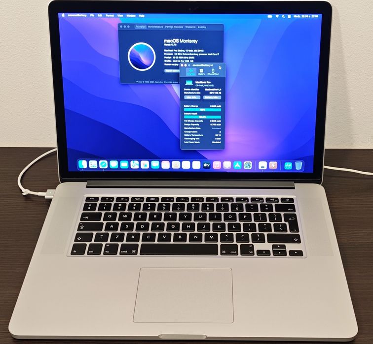 MacBook Pro 15 2015 i7 16GB 256GB Nowa bateria.