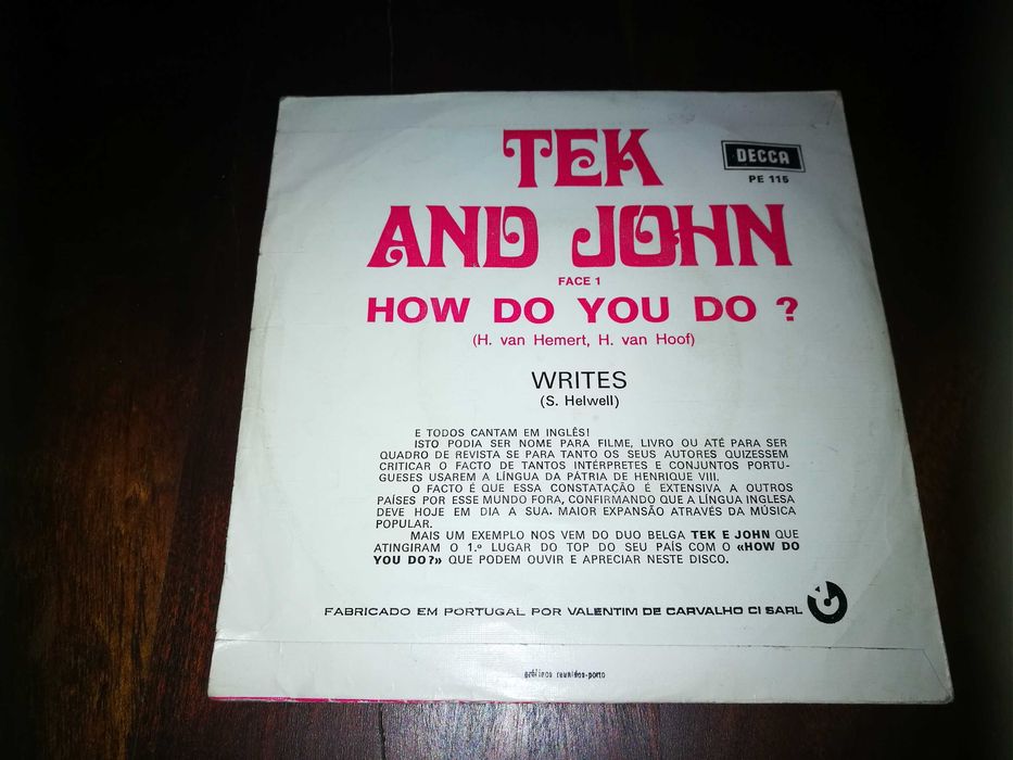 TEK AND   JOHN - How Do You   Do  SINGLE