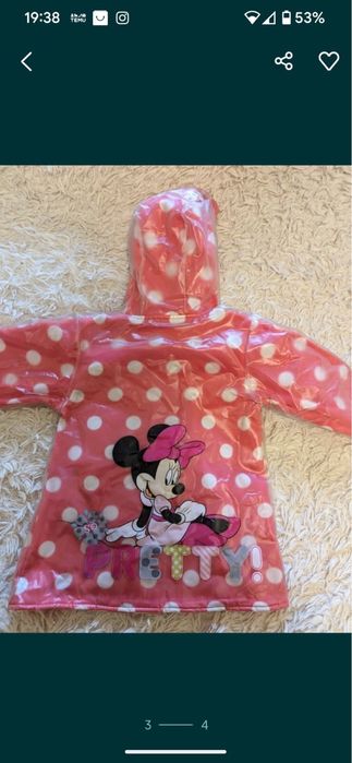 Дощовик плащ Міккі 2-3року