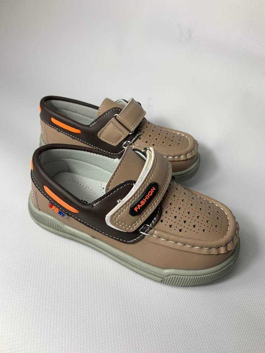 Мокасини туфлі дитячі на липучці на хлопчиків Kimboo синього Мокасины