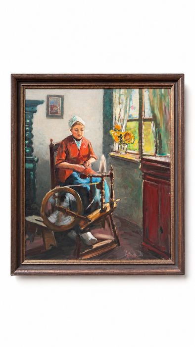 Obraz Olejny „Tkaczka”