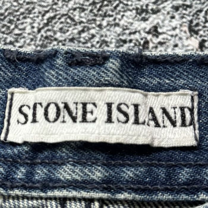 Джинси вінтажні stone island patch program green 90's blue , стон
