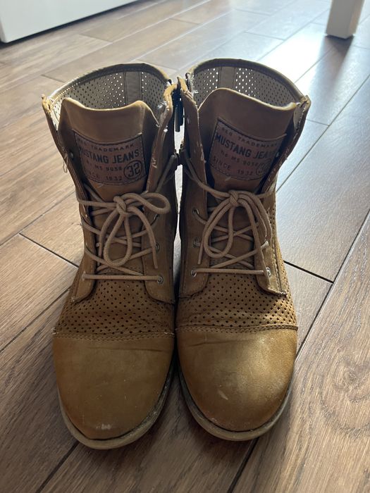 Botki Mustang camel beż brąz 39