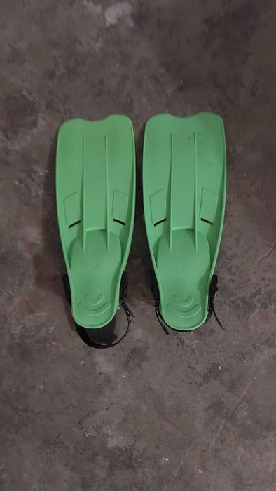 Pranchas de bodyboard e pés de pato