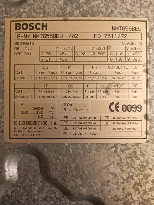Vendo placa da marca Bosch423542645547356162