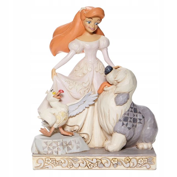 Figurka Ariel Disney Jim Shore Biała Kolekcja Ręcznie Malowana 19,5 cm
