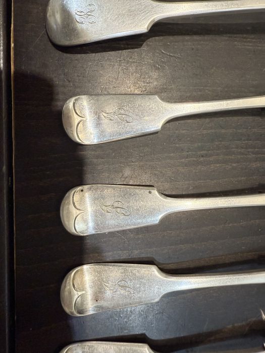 Старовинний набір столового срібла, 8 предметів, Англія, ХІХ ст.