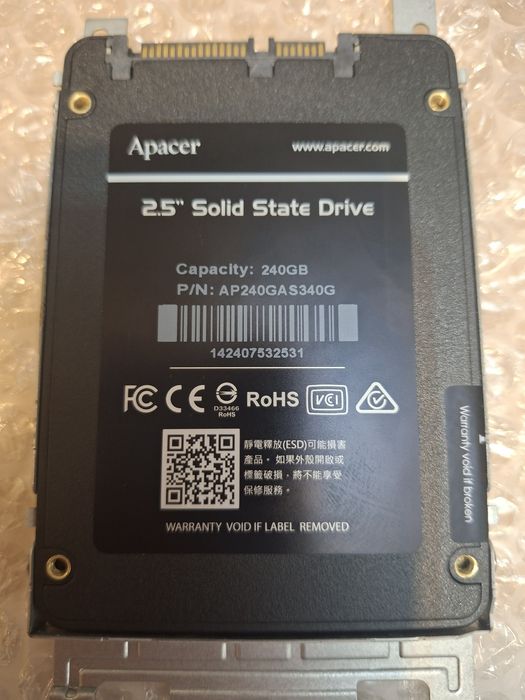 SSD диск Apacer Panther 240GB 2.5  SATAIII TLC AP240GAS340G