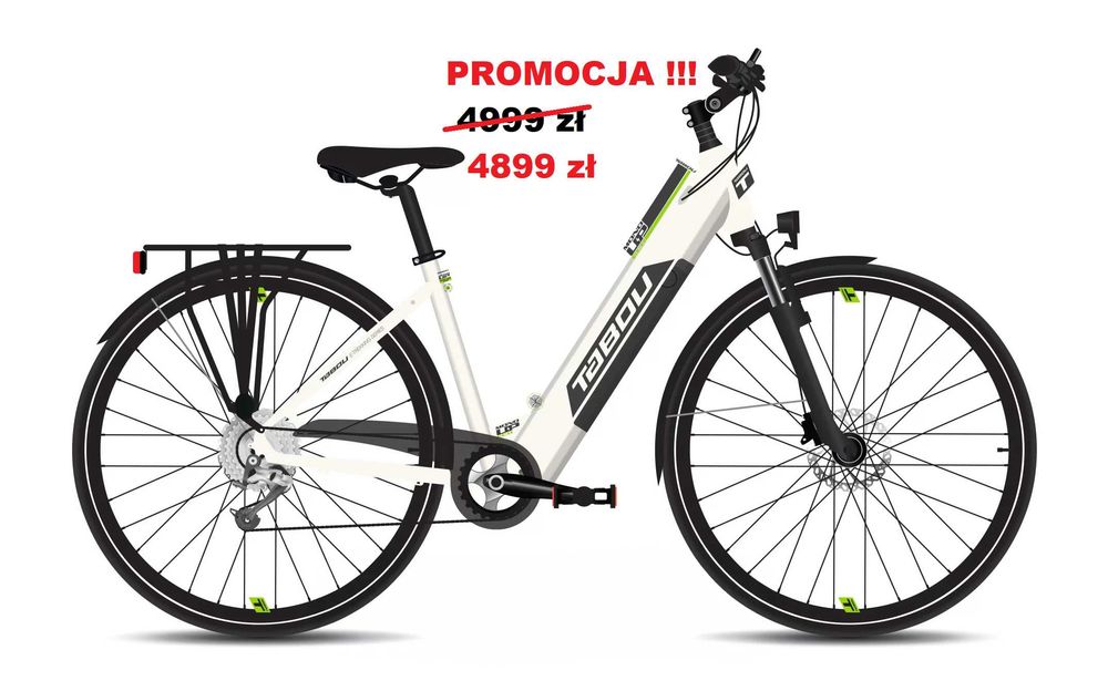 Promocja !!! Rower elektryczny TABOU MONO UP ECO JR biały