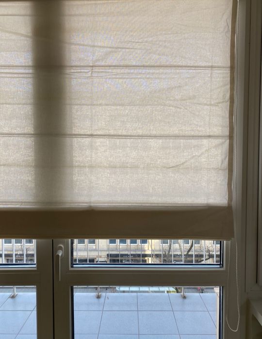 Rolety rzymskie 182x182 cm, len, kolor naturalnej bawełny, lnu