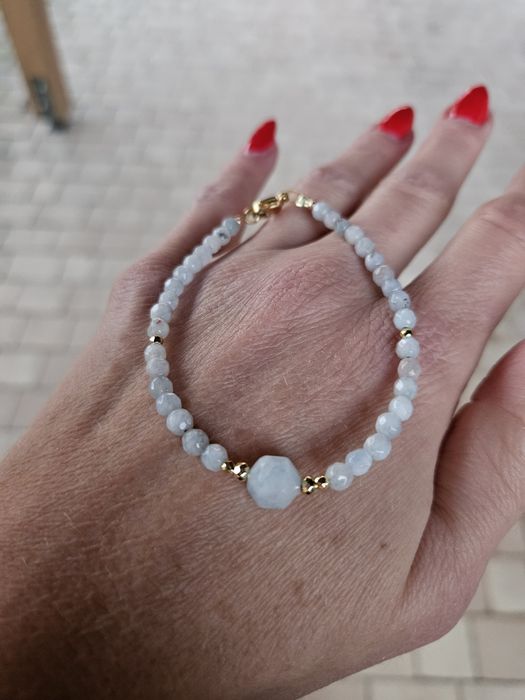 Bransoletka kamienie naturalne Jadeit Hematyt