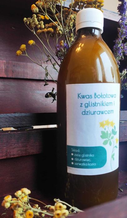 Kwas Bołotowa - enzymy z dodatkiem ekstraktu z dziurawca 4x500 ml