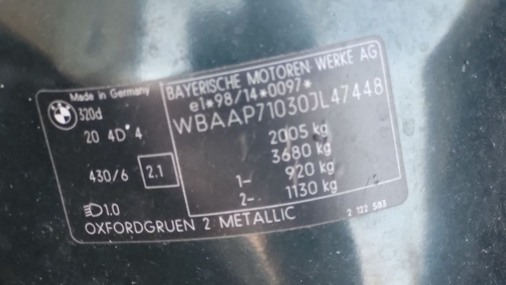 Części bmw e46 330d 184km