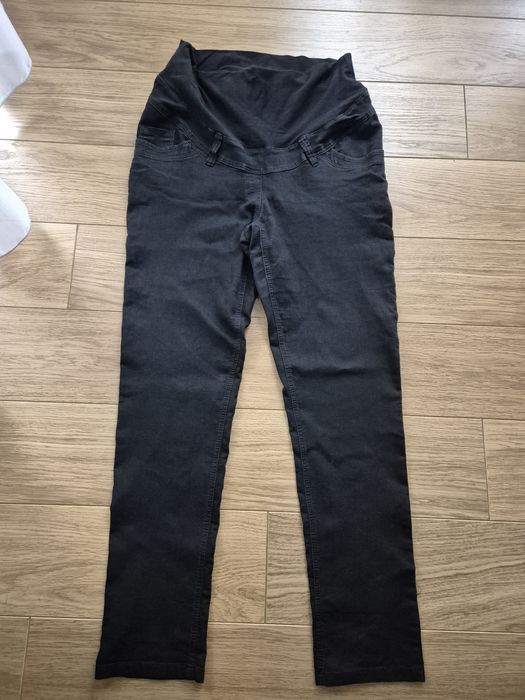 Spodnie dżinsy jeansy ciążowe bawełniane uciagające L XL