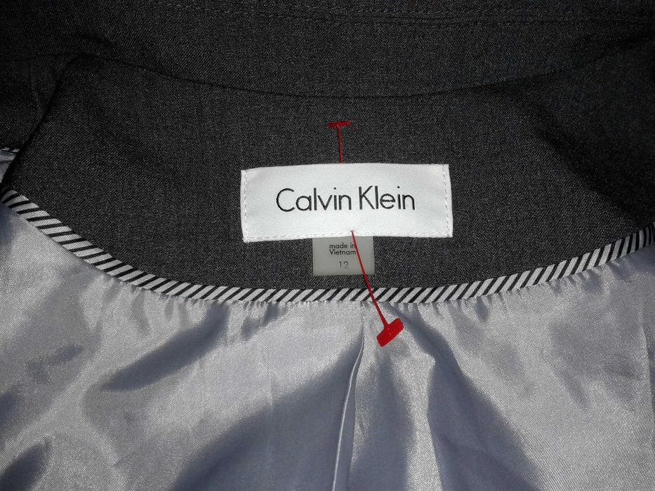 Сірий жіночий піджак жакет «Calvin Klein» (розмір 12)