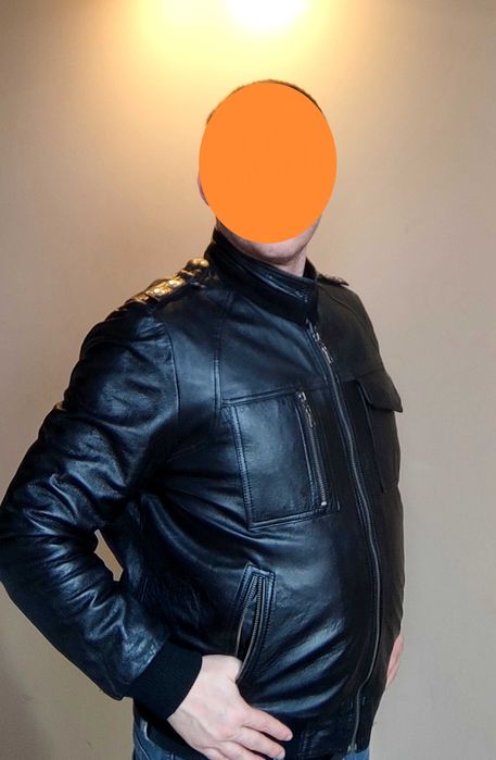 Kurtka skórzana męska L