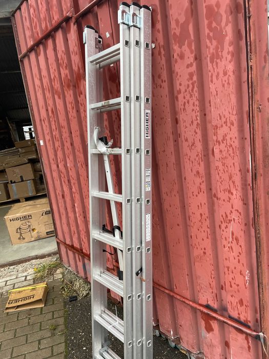 Drabina aluminiowa z opcją na schody 3x8 HIGHER 4,70m Hobby II Gat