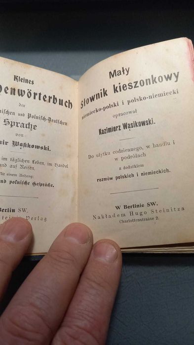 Kieszonkowy słownik polsko-niemiecki, przedwojenny.