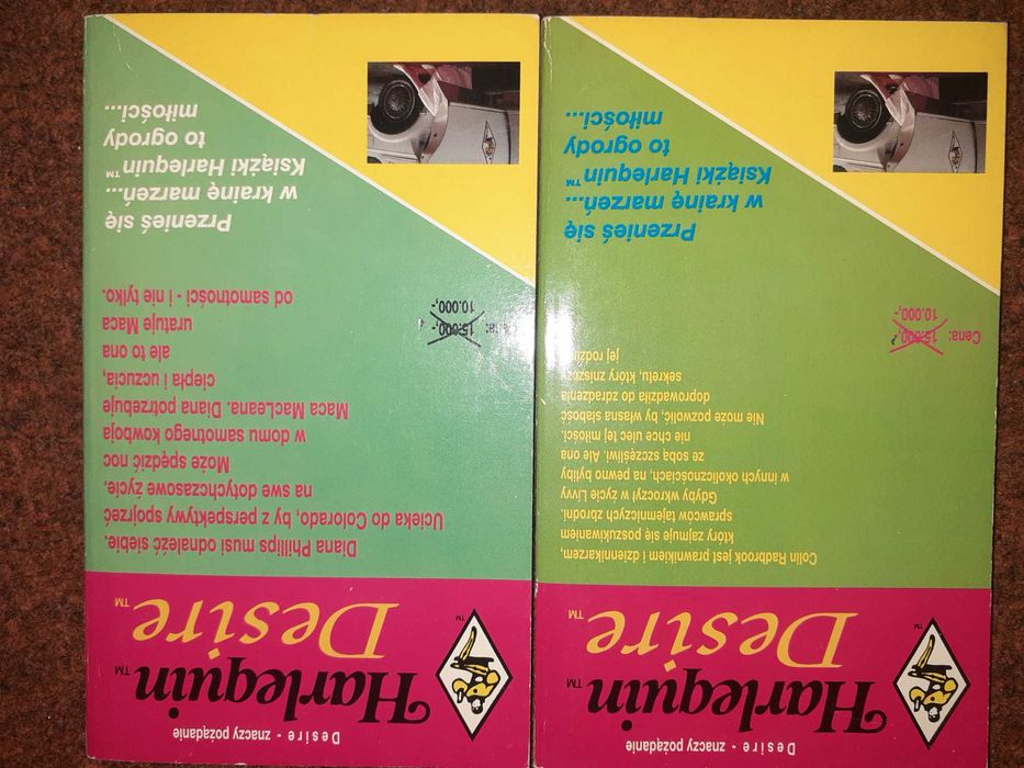 UNIKATY Pierwszy oraz trzeci HARLEQUIN Desire wydane w Polsce