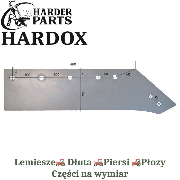 Lemiesz Bugnot HARDOX 6026B/P części do pługa 2X lepsze niż Borowe