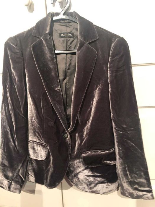 casaco/ bleiser de veludo cinza   MASSIMO DUTTI   28