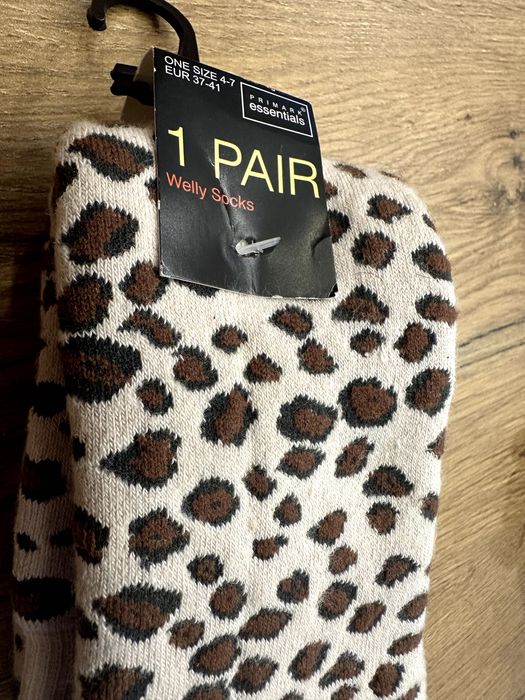 Primark podkolanówki cieple panterki 37-41
