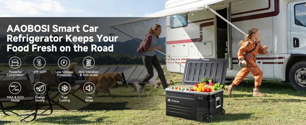 Lodówka-zamrażarka samochodowa 55l z kompresorem WiFi 12/24V DC, APP