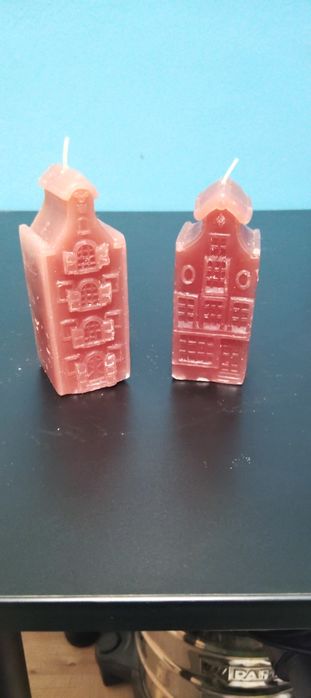 Świeczki ręcznie robione z wosku przczelego