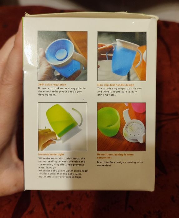 Чашка непроливайка дитяча 360 220мл Рожева