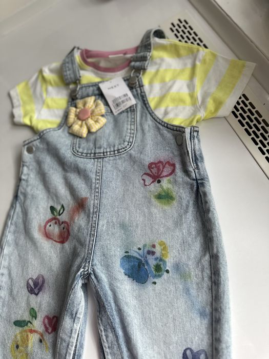 Костюм next для дівчинки джинси next джинсовий комбінезон