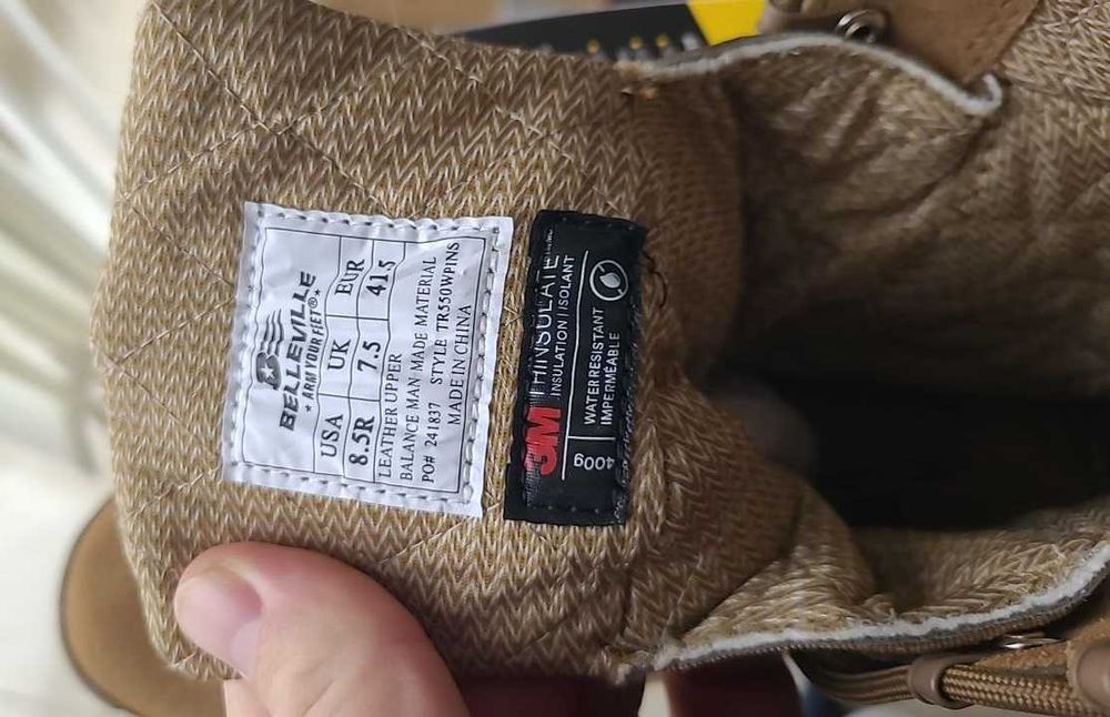 Зимові тактичні берци Belleville KhyberTR550WPINS водонепроникні до-30