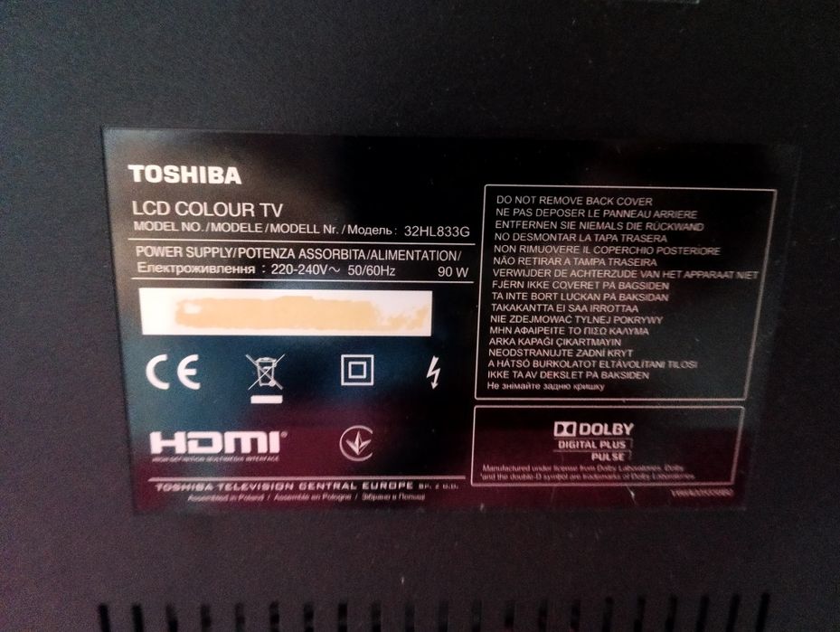 TV Toshiba para peças