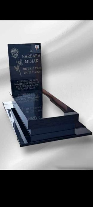 Nagrobek Black Composite Premium plus chodnik 5299 zł z montażem/