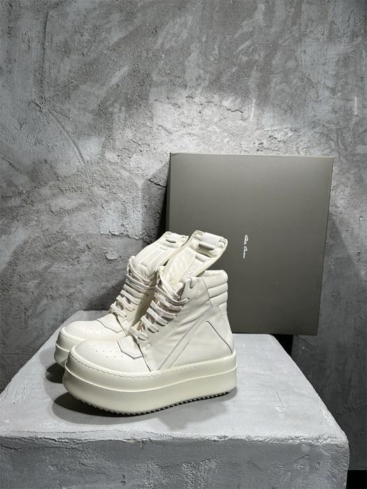 Rick Owens Geobasket Double Bumper/Megabumper White/Преміум якість!